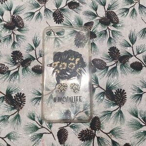 Source Unknown Clear Phone Case with Floral Hair Design
